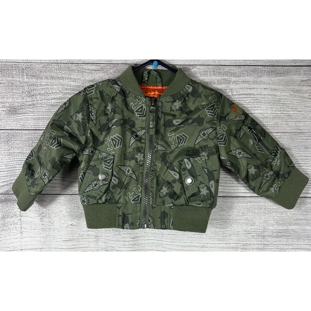 IXTREME Boys Bomber Jacket 3-6M Airplane Aviator Pilot Flight Military Style USA